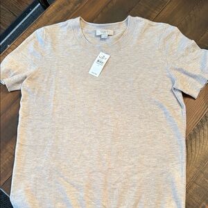 LOFT Women's Tan Short Sleeve Top
